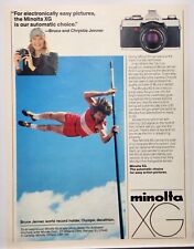 1979 Minolta XG Camera Bruce Jenner Olympic Decatholon Vintage Print Ad picture