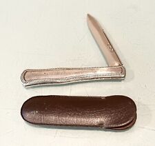 Vintage Antique Albert Coles NY Coin Silver Single Blade Folding Pocket Knife picture