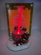Santa’s Workbench Fiber Optic Fountain With People Christmas Village Display picture