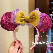 New Genuine Shanghai Disney Rapunzel Princess Sequin Bow Lighted Mickey Headwear picture