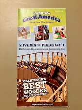 2014 Great America California amusement park map brochure guide roller coaster picture