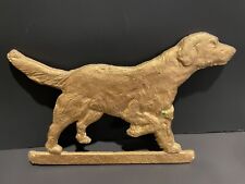 Vintage Primitive Cast Aluminum Retreiver Dog Pointer Setter Gold Folk art picture