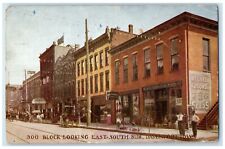 300 Block Looking East South Side Hotel Lahrmann's Hall Davenport IA Postcard picture