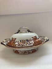 Antique Davenport Imari Porcelain Covered Entree Oval Serving Dish AS IS picture