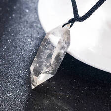 Natural Clear Quartz Crystal Point Wand Pendant Healing Gemstone Necklace Charms picture