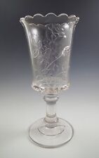 EAPG EARLY GLASS CORNUCOPIA #9 CELERY STACK AND ROSE CELERY VASE  DALZELL 1884 picture