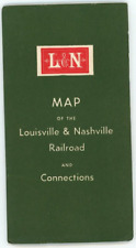 Vintage L & N Map Louisville & Nashville Railroad & Connections Trains picture