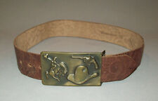 Old vtg ca 1950s Small Leather Cowboy Belt 24