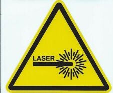 4.5in x 4in Laser Warning Sign Decal Sticker Vinyl Business Signs Decals Stic... picture
