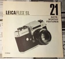 Vintage - Leica - Leicaflex SL 21 Noteworthy Features - Brochure picture