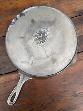 Pre Griswold Erie #10 Cast Iron Skillet in HTF Nickel Finish picture