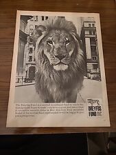 1967 Dreyfus Fund Inc Mutual Investment Male Lion Logo Vintage Print Ad 10x13  picture