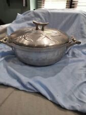Beautiful Vintage Everlast Forged Aluminum Bamboo Serving Casserole Dish picture