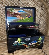 Vintage FUJI Made in Japan Lacquered Music Jewelry Box, Abalone Inlay, Mt. Fuji picture