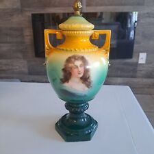 Antique Royal Vienna Decorative  Porcelain Urn Vase Screwded Lid  picture
