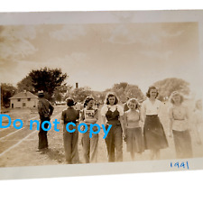 STUNNING Vtg 1940s Photo High School Girls Fashion Country North Dakota Mayville picture