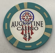 AUGUSTINE Casino $1 Chip Green Tan CALIFORNIA Coachella 2002 picture