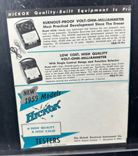 Vintage 1959 Hickok New Model Tester Mailing Brochure 539B 533AP 800 750 752 picture