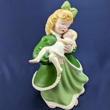 Vintage 60's Atlantic Mold Hand Painted Ceramic Girl with Baby 8 3/4” T picture
