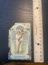 Antique Catholic Prayer Card Religious Collectible 1890's Holy Card Small Tear picture