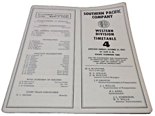 OCTOBER 1965 SOUTHERN PACIFIC WESTERN DIVISION EMPLOYEE TIMETABLE #4 picture