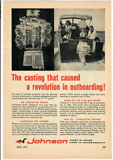 1959 Johnson Vintage Print Ad Outboard Motor Casting That Caused A Revolution picture
