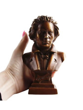 Vintage Bronze Figure of  Composer Ludwig Van Beethoven Bust Sculpture picture