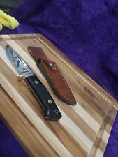 STEVE VOORHIS  Handmade  Large Drop Point Hunter Knife 9.75 w/ Sheath  picture