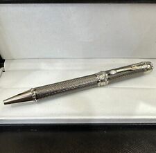 Luxury Patron of Arts Burgess Series Grey Grid+Silver Clip 0.7mm Ballpoint Pen picture