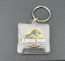 Vintage Jurassic Park 1992 Keychain Amblin Clear Plastic Original Film Merch picture