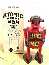 Atomic  Red Robot Man wind-up Tin Collector's picture