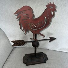Primitive Metal Tin Rooster Country Farmhouse Decor Weathervane Style picture
