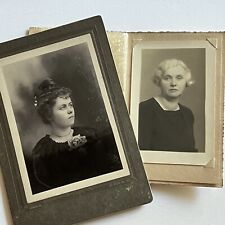 Antique Cabinet Card Photograph Beautiful Woman Young & Old San Francisco CA picture