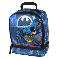 DC Comics The Batman Lunch Box Insulated Dual Compartment Superhero Lunch Bag picture