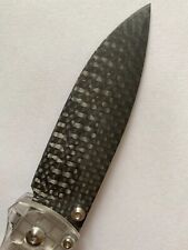 1PC. 1:1 Carbon Fibre Clip Point Blade for Benchmade 535 Replace Component picture