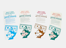 Vintage 1987/1988 Disneyland Disney Dollars Flyers (4) Variations picture