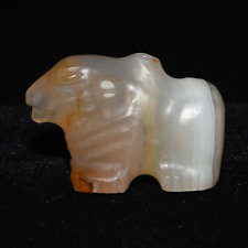 Rare Ancient Greco Bactrian Agate Stone Animal Bead Amulet from Center Asia picture
