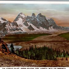 c1930s Jasper National Park, Alta RPPC Tonquin Valley Hand Colored Photo PC A224 picture