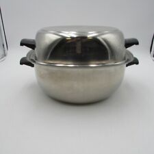 Aristo Craft West Bend Vintage Stainless 12 Inch Square Dutch Pot With Dome Lid picture