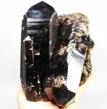 5.38 lb Natural Rare Beautiful Black QUARTZ Crystal Cluster Mineral Specimen picture