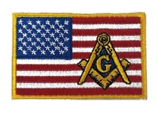 Masonic U.S. Flag Embroidered Patch (3