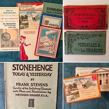 Lot￼ 11 Vintage Tourist Photo Booklet Travel Brochure Souvenir Venice Stonehenge picture