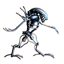 Alien Xenomorph Warrior Vintage Handmade Metal Art Sci-Fi Steampunk Figurine picture