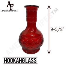 INHALE® 9-5/8 ”H Red heavy Glass Hookah Vase Water Container picture