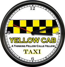 Yellow Cab Taxi  Driver New York Sign Wall Clock #770 picture