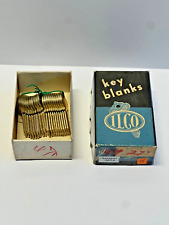 Vintage ILCO Independent Lock Co.; Brass Fancy Key Blanks; NOS Unused; Qty 20 picture