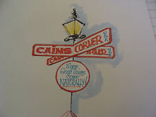 Vintage commercial art: CAINS corner USA TOP SIGN 13 3/4 x 16 1/2-1970's picture