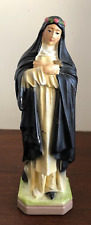 Vintage Antique Catholic Saint Rita Statue 8