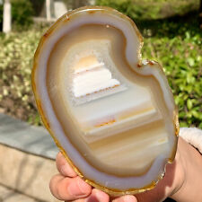 119G Natural and Beautiful Agate Geode Druzy Slice Extra Large Gem picture