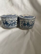 Currier And Ives Blue Salt and Pepper  picture